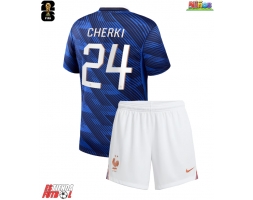 Francia Rayan Cherki #24 Primera Equipación Niños Mundial 2026 Manga Corta (+ Pantalones cortos)